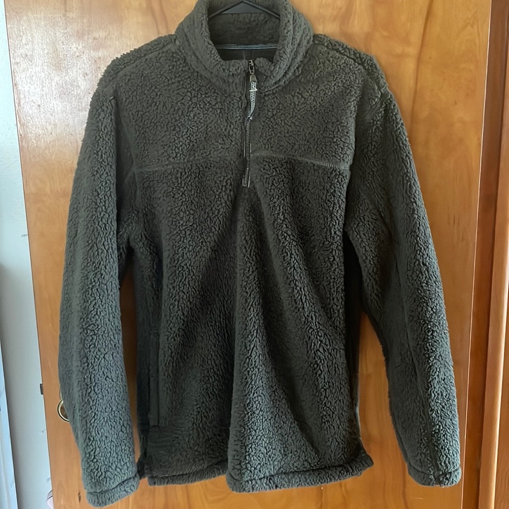Olive green sherpa